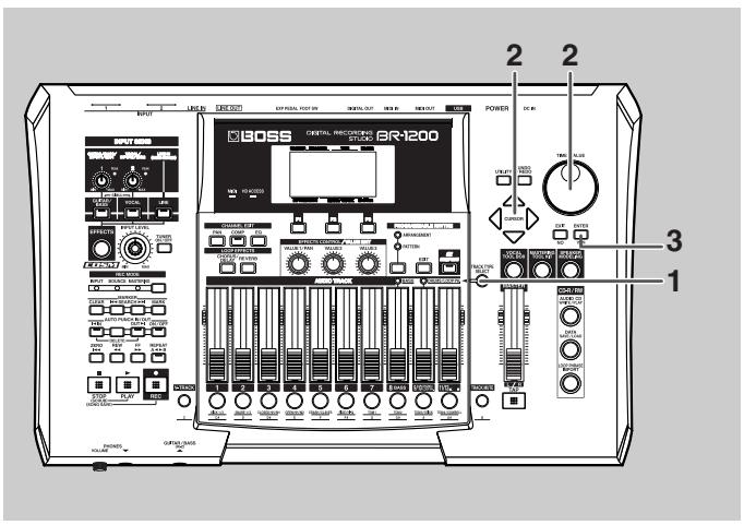 BOSS BR-1200 CD - Définition du type de piste - 1