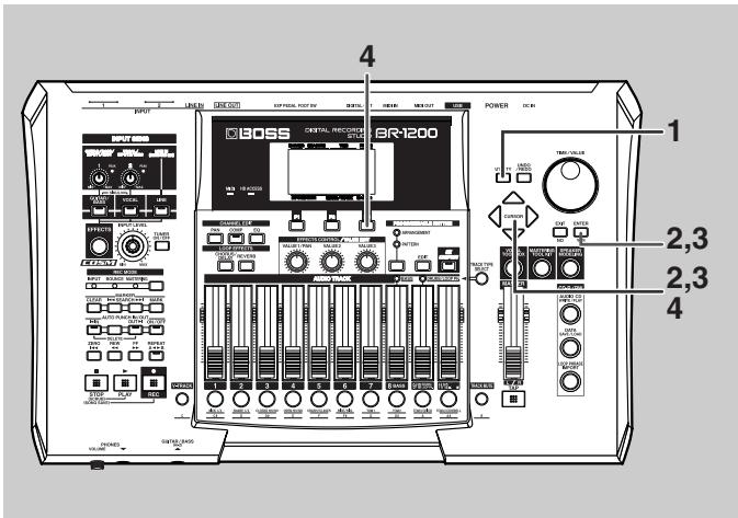 BOSS BR-1200 CD - Consulter les informations relatives au disque dur (hard disk information) - 1