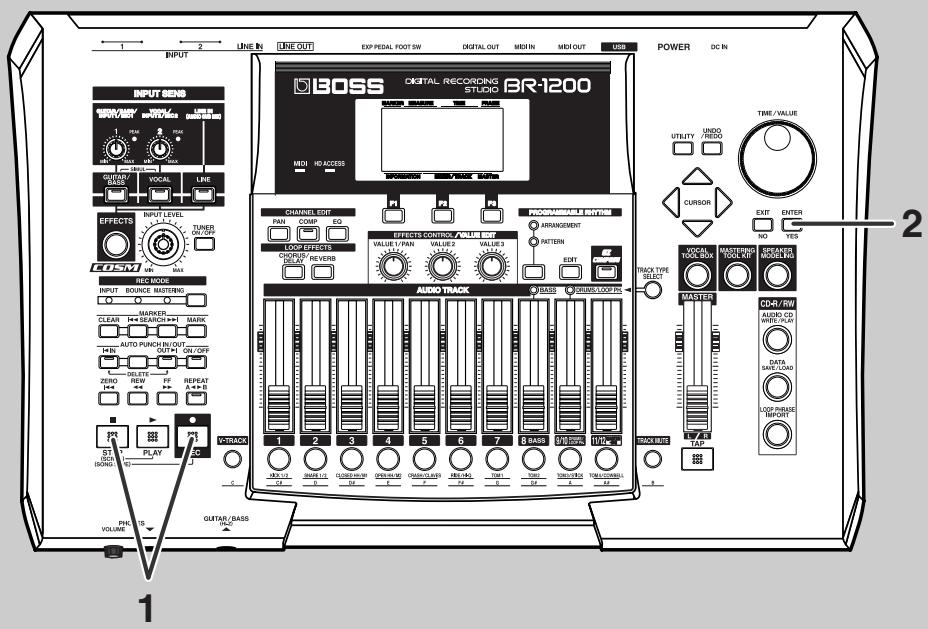 BOSS BR-1200 CD - Sauvegarder votre morceau (song save) - 1