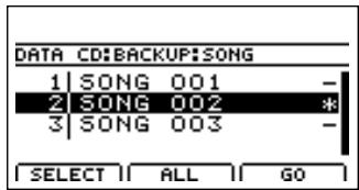 BOSS BR-1200 CD - Archiver un morceau (song backup) - 4