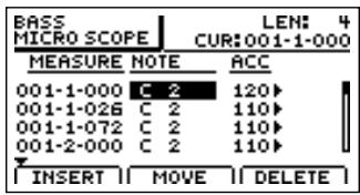 BOSS BR-1200 CD - Modifier la hauteur d'une note: - 1