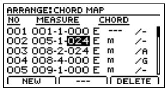 BOSS BR-1200 CD - Modifier ou déplacer des accords - 1