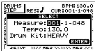 BOSS BR-1200 CD - Créer des motifs de batterie en mode pas à pas - 6