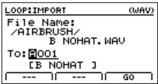 BOSS BR-1200 CD - Utilisation de formes d'onde d'un cd-rom/r/rw (loop phrase import) - 5