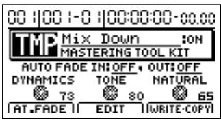 BOSS BR-1200 CD - Régler les effets 'mastering tool kit' et le volume - 1