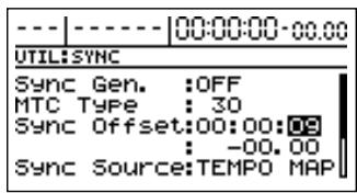 BOSS BR-1200 CD - Réglage d'un décalage pour la synchro (sync offset) - 3
