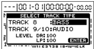 BOSS BR-1200 CD - Définition du type de piste - 3