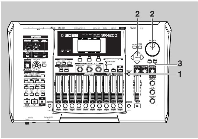 BOSS BR-1200 CD - Définition du type de piste - 1