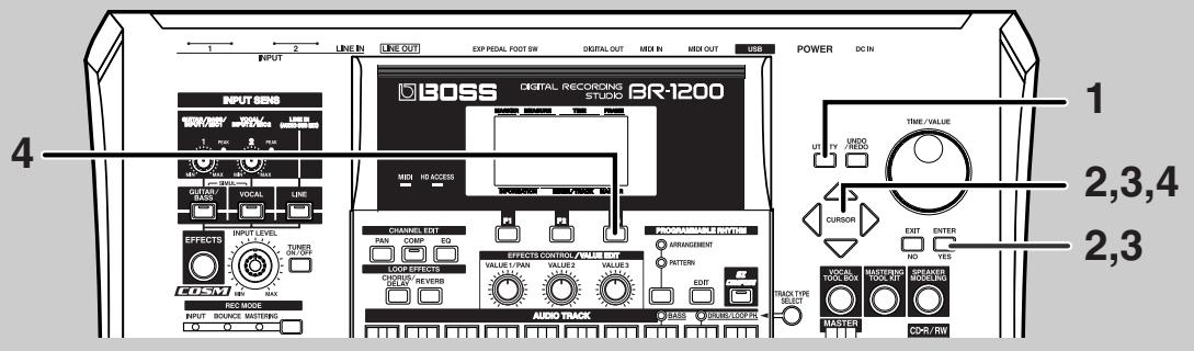 BOSS BR-1200 CD - Écouter les démos et sélection de morceaux (song select) - 1
