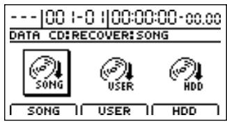 BOSS BR-1200 CD - Chargement de toutes les données archivées d'un disque dur (HDD recover) - 2