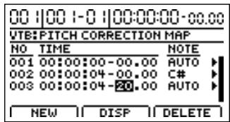 BOSS BR-1200 CD - Réglages plus détaillés pour la correction de justesse ("correction event map") - 9