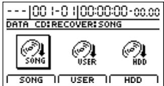 BOSS BR-1200 CD - Copier des données archivées vers le disque dur interne (User Recover) - 2