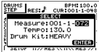 BOSS BR-1200 CD - Créer des motifs de batterie en mode pas à pas - 7