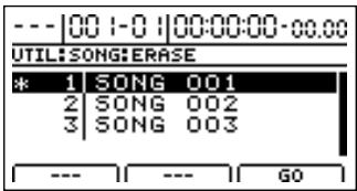 BOSS BR-1200 CD - Effacer des morceaux (song erase) - 3