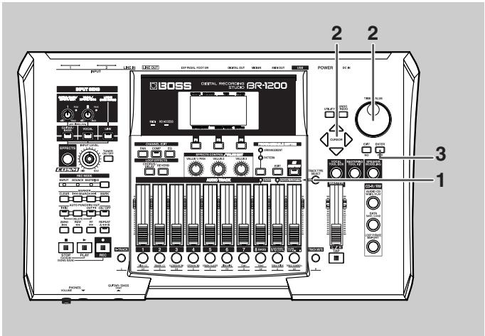 BOSS BR-1200 CD - Définition du type de piste - 1