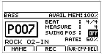 BOSS BR-1200 CD - Changer le groove du motif (swing) - 1
