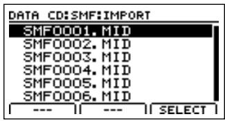 BOSS BR-1200 CD - Précautions pour l'import de données SMF - 4
