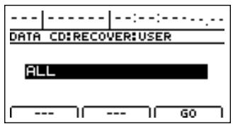 BOSS BR-1200 CD - Copier des données archivées vers le disque dur interne (User Recover) - 3
