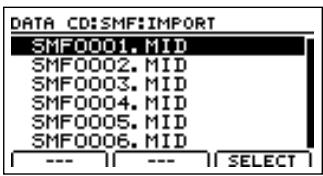 BOSS BR-1200 CD - Précautions pour l'importation de données SMF - 4