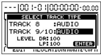 BOSS BR-1200 CD - Définition du type de piste - 2