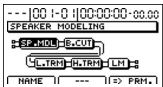 BOSS BR-1200 CD - Modifier les réglages 'speaker modeling - 1
