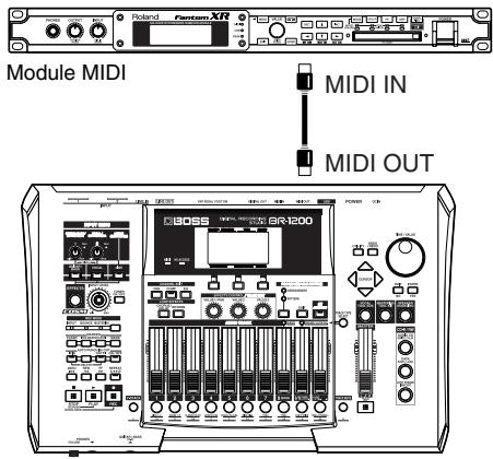 BOSS BR-1200 CD - Reproduction de motifs de basse/batterie avec un module externe - 1