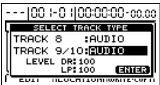 BOSS BR-1200 CD - Définition du type de piste - 2