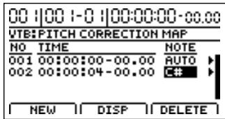 BOSS BR-1200 CD - Réglages plus détaillés pour la correction de justesse ("correction event map") - 7