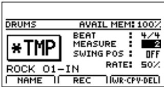 BOSS BR-1200 CD - Créer des motifs de batterie en mode pas à pas - 11