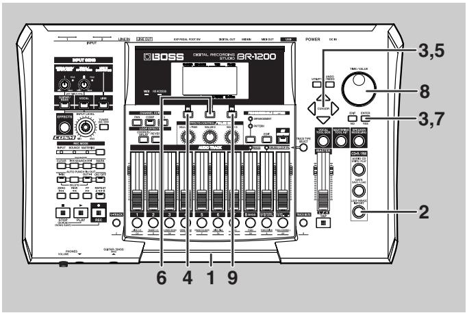 BOSS BR-1200 CD - Utilisation de formes d'onde d'un cd-rom/r/rw (loop phrase import) - 2