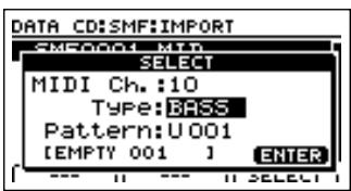 BOSS BR-1200 CD - Précautions pour l'importation de données SMF - 6