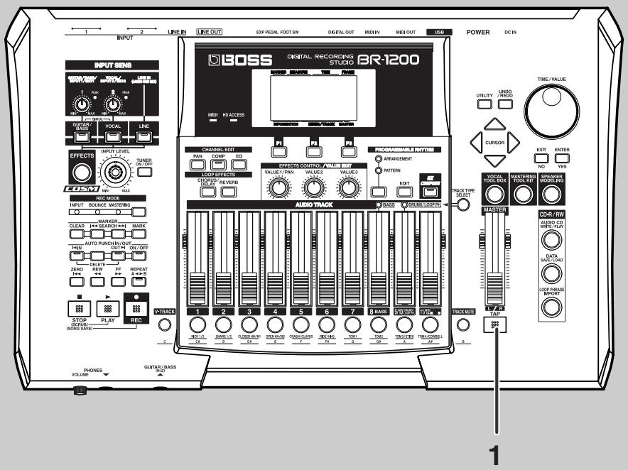 BOSS BR-1200 CD - Régler le tempo avec [TAP] - 1