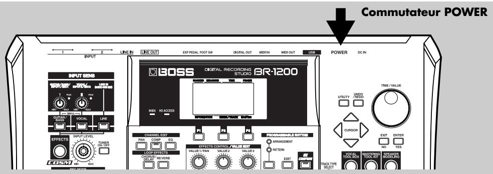 BOSS BR-1200 CD - Mise sous tension du BR-1200CD - 1