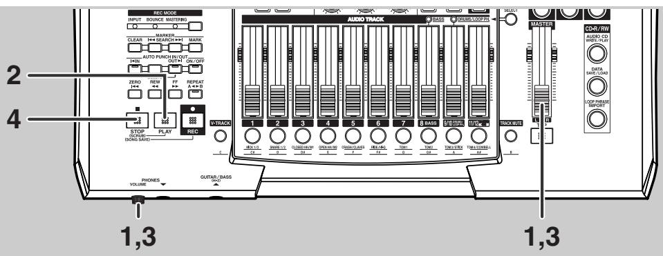 BOSS BR-1200 CD - Reproduction et arrêt - 1