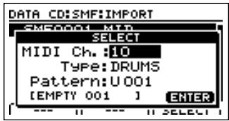 BOSS BR-1200 CD - Précautions pour l'import de données SMF - 7