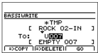 BOSS BR-1200 CD - Appuyez sur [F3] (WR · CPY · DEL). - 1
