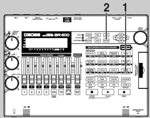 BOSS BR-600 - Annuler la dernière opération (undo) - 1