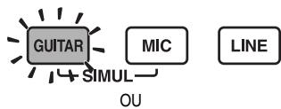 BOSS BR-600 - Si INPUT SELECT [GUITAR] ou [MIC] est allumé - 1