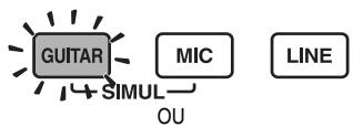 BOSS BR-600 - Si INPUT SELECT [GUITAR] ou [MIC] est allumé - 1