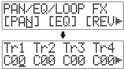 BOSS BR-600 - Position stéréo des signaux d'entrée (pan) - 3