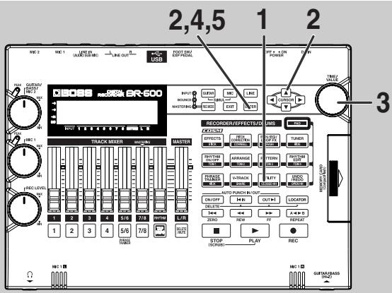 BOSS BR-600 - Préparatifs pour l'enregistrement - 1
