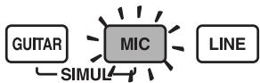 BOSS BR-600 - Si INPUT SELECT [GUITAR] ou [MIC] est allumé - 2