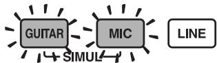 BOSS BR-600 - Si INPUT SELECT [LINE] ou [SIMUL] est allumé - 2