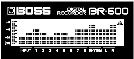 BOSS BR-600 - Afficher les indicateurs de niveau - 1