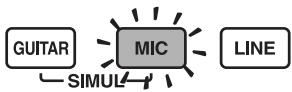 BOSS BR-600 - Si INPUT SELECT [GUITAR] ou [MIC] est allumé - 2