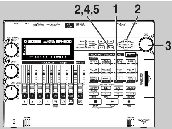 BOSS BR-600 - Enregistrer un nouveau morceau (song new) - 1
