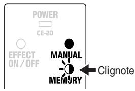 BOSS CE-20 - Éditer et sauvegarder les réglages d'un son déjà sauvegardé en mode "MEMORY - 2