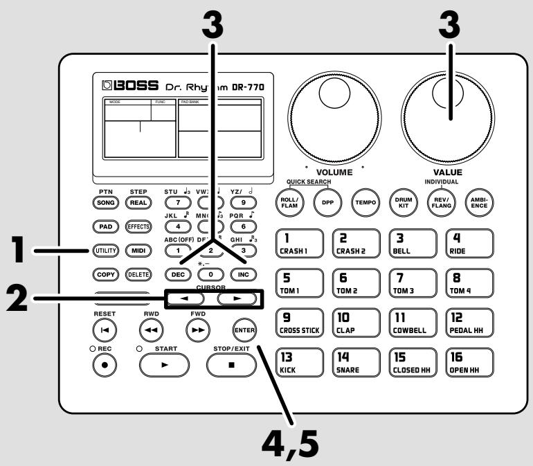BOSS DR-770 - Restauration des réglages d'usine (factory reset) - 2