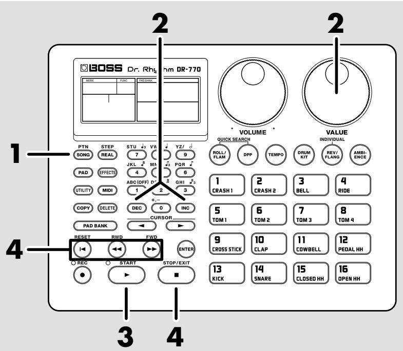 BOSS DR-770 - Appuyez de nouveau sur la touche [ENTER]. - 2
