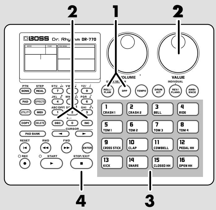 BOSS DR-770 - Sélection rapide des patterns (quick search) - 1